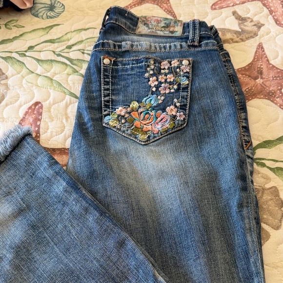 Grace in LA Embroidered Blue Jeans easy fit 30 - Picture 2 of 4